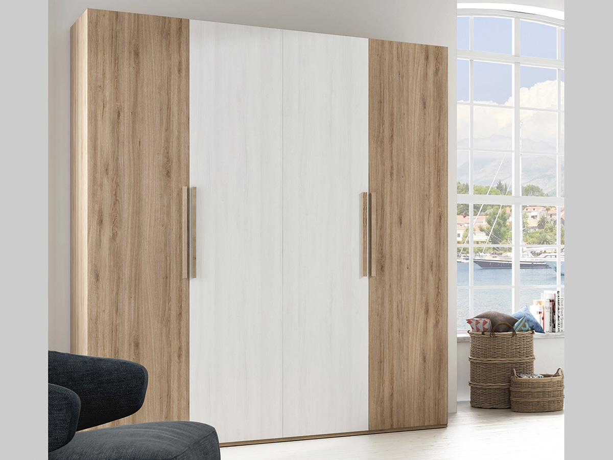 mueble-dormitorio-armario-madera-melamina-moderno-economico-roble-blanco-muebles-ramis-nd68  - Muebles Ramis